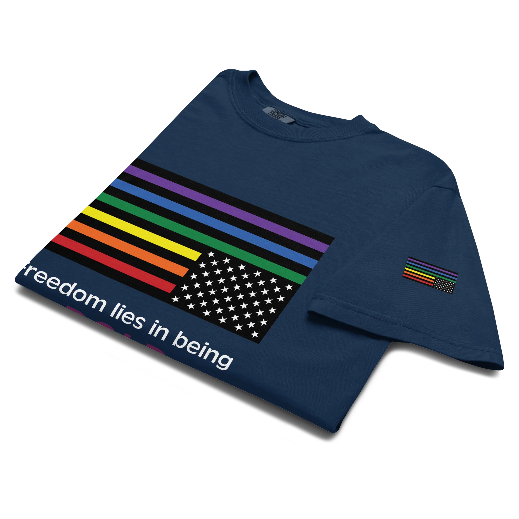 Pride protest flag tee (dark color variant) - Image 5